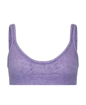 CABLE KNIT WOOL BRALET