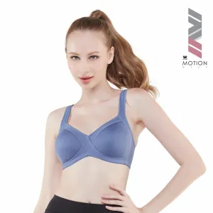 วาโก้บราสำหรับออกกำลังกาย crossfit(X) Motion Wear  รุ่น WR1482 สีเทาออกน้ำเงิน (NG)