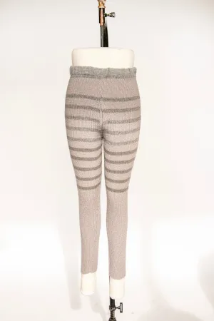 1970s Wool Knit Pants High Waist Lounge Leggings S