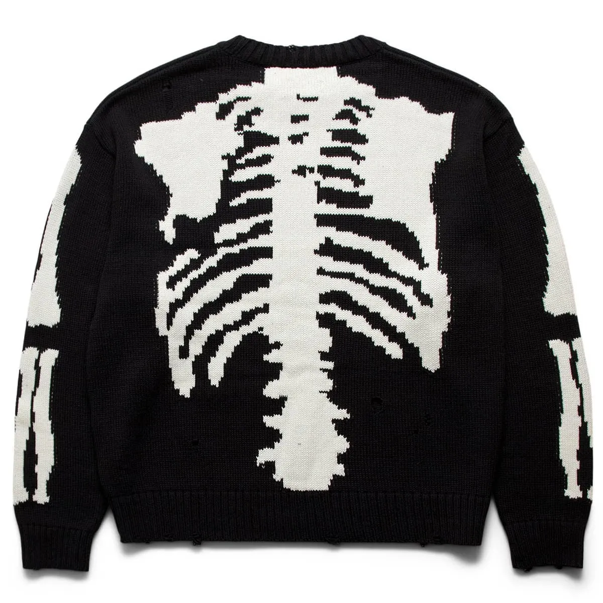 5G COTTON KNIT BONE CREW SWEATER