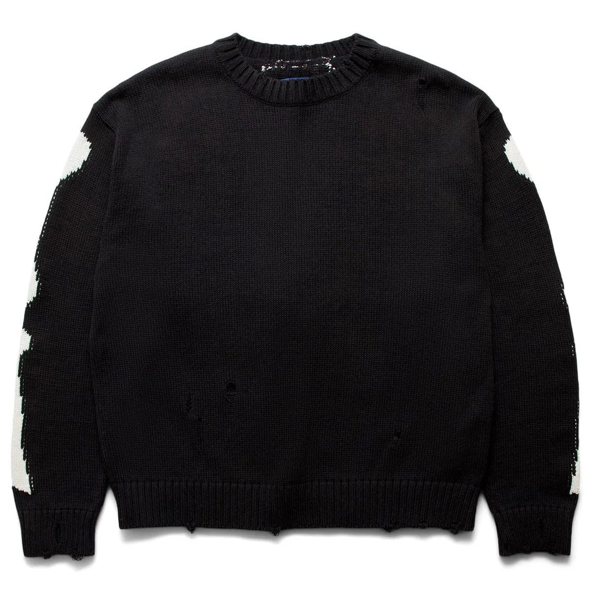 5G COTTON KNIT BONE CREW SWEATER