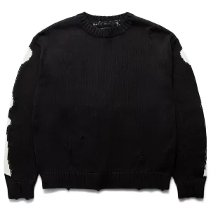 5G COTTON KNIT BONE CREW SWEATER