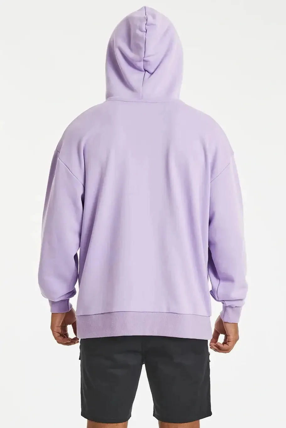 Americain heartless relaxed hooded sweater - lilac