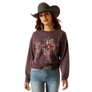 Ariat Ladies Larson Clove Brown Pullover Sweatshirt 10047258