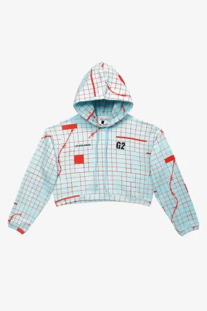 G2 x LB Light Blue Cropped Hoodie