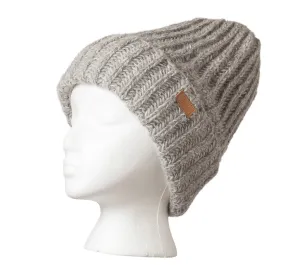 Gray Beanie, Thick wool beanie, grey toque, fleece inside, Wool beanie, Fleece Lined