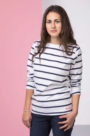 Ladies Striped Long Sleeve Top - Haxby