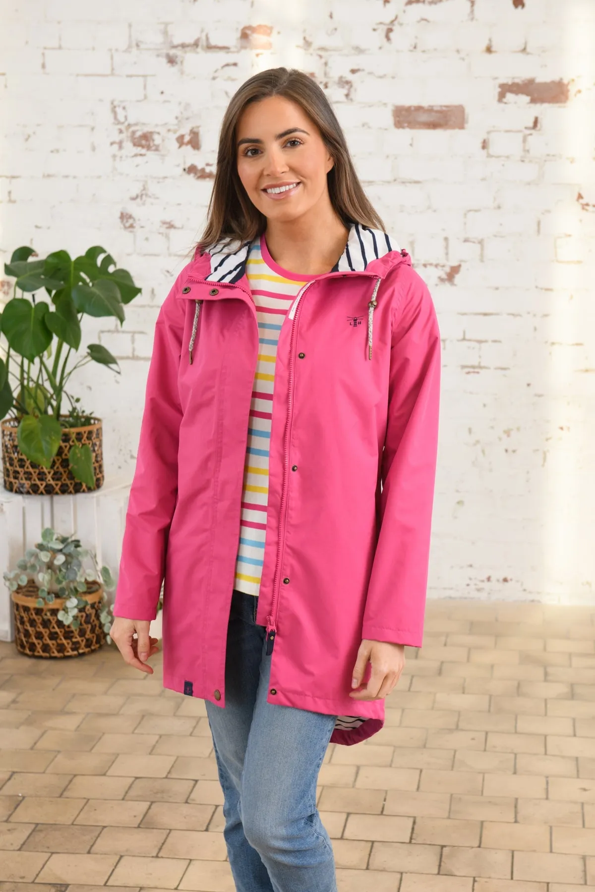 Long Beachcomber Jacket - Azalea Pink