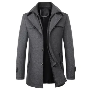 Men's Premium Thick Double-Layer Wool Coat