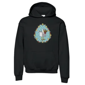 Minecraft Flower Chicken Kids Hooded Sweatshirt