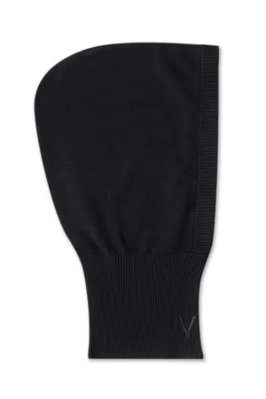 Ribbed Knit Balaclava - Black